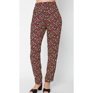American Apparel Floral High Waist Pants